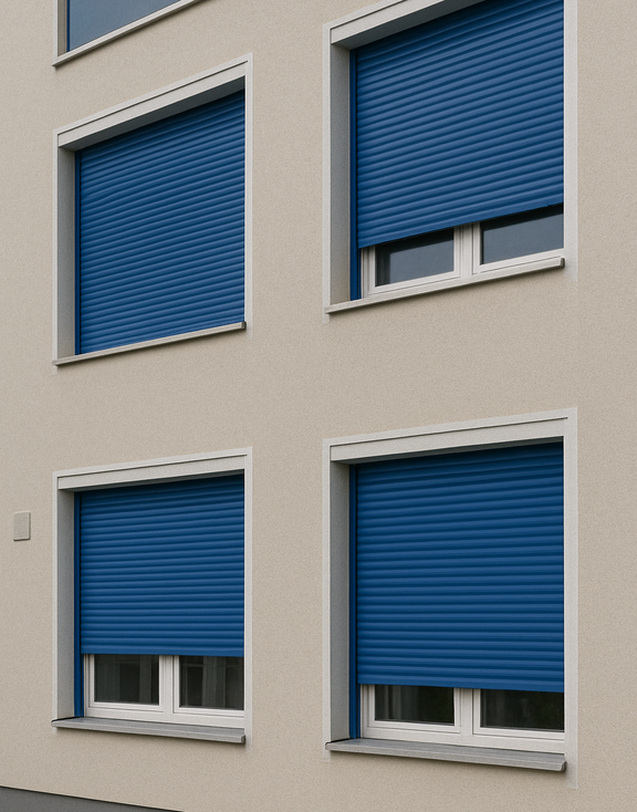 Rolllade in Blau