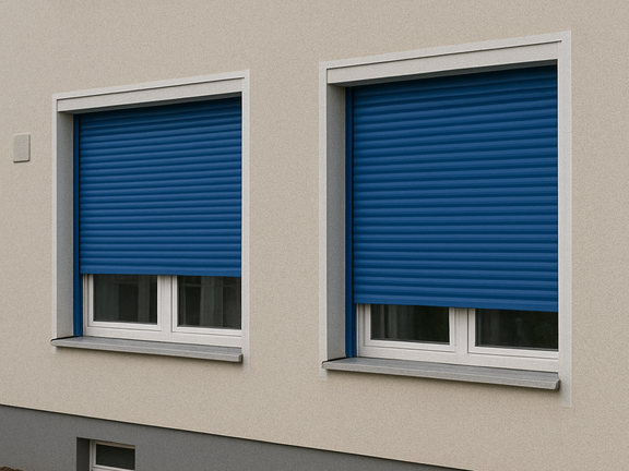 Rolllade in Blau